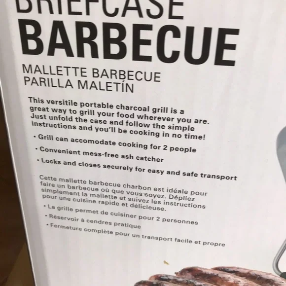 Kikkerland Silver Briefcase Barbecue NEW!!